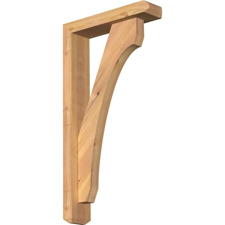 Ekena Millwork Legacy Craftsman Smooth Bracket w/ Offset Brace, Western Red Cedar, 3 1/2"W x 14"D x 26"H BKT0402X14X26LEC04SWR
